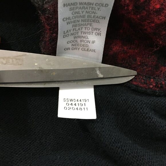 J. Jill Womens Wool Blend Tartan‎ Argyle Plaid Sweater S Small Long Sleeve Red - Picture 9 of 9